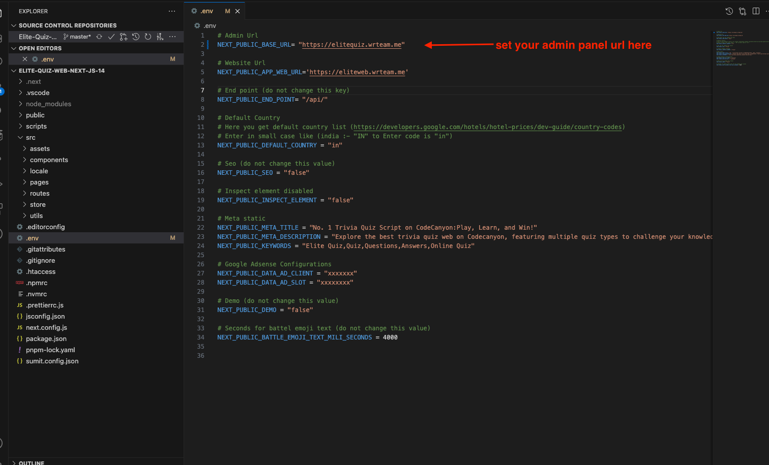 API URL Configuration